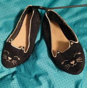 Black cat flats 8c